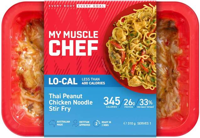 My Muscle Chef Lo Cal Thai Peanut Chicken Noodles 310g