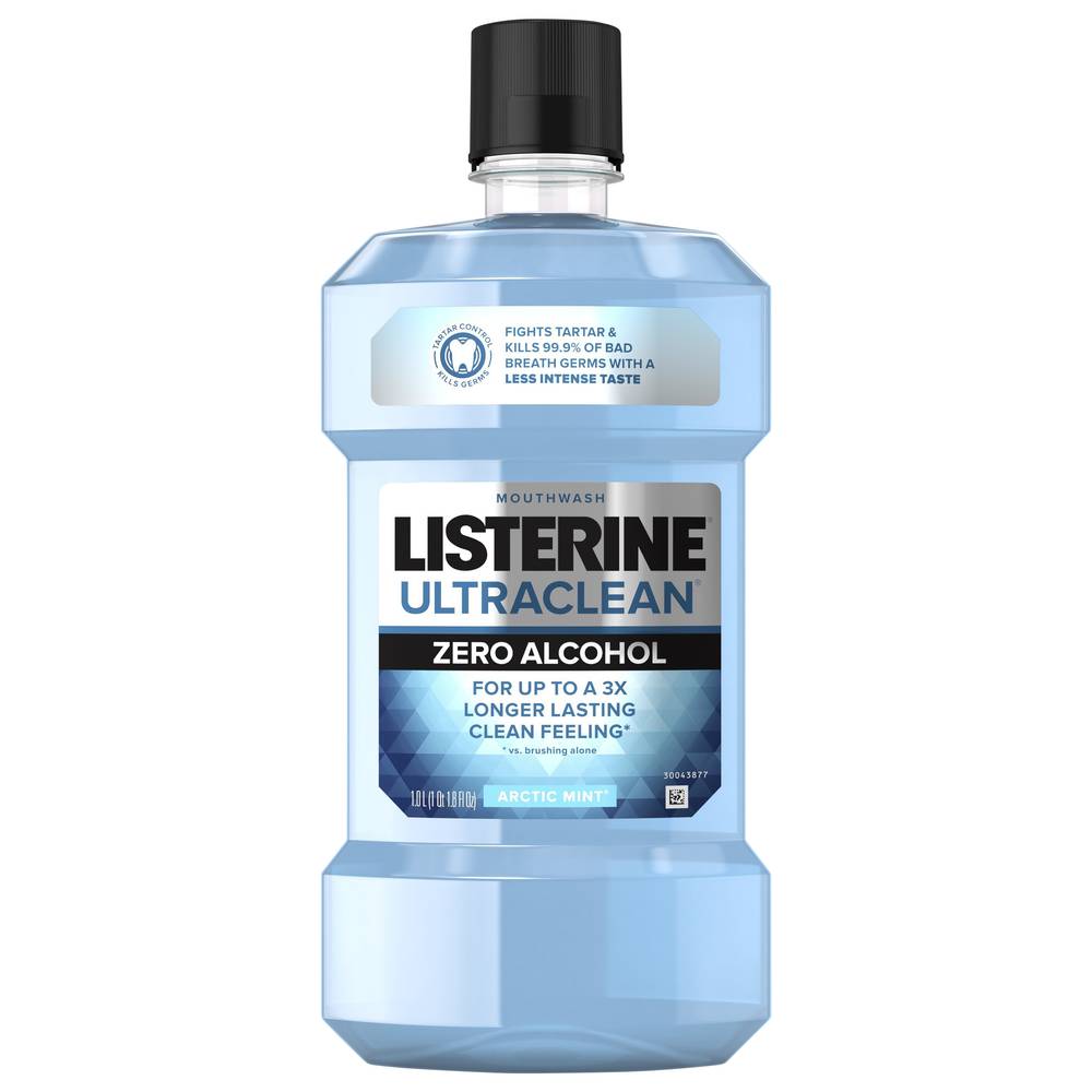 Listerine Ultra Clean Zero Alcohol Mouthwash Arctic Mint (1 L)