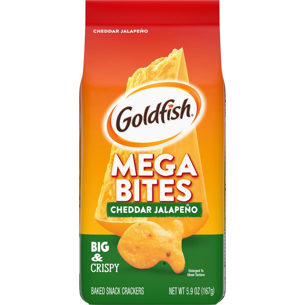 Goldfish Mega Bites Cheddar Jalapeno Baked Snack Crackers (5.9 oz)