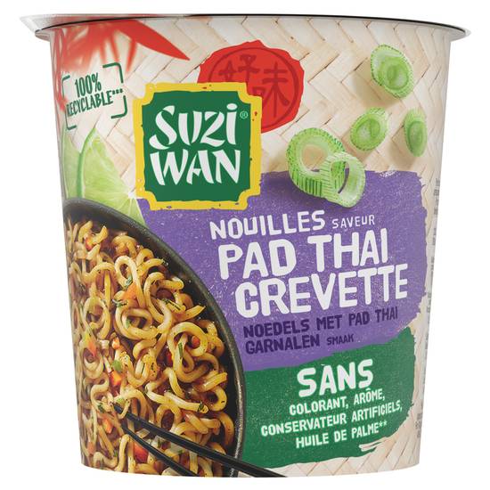Suziwan - Nouilles instantanées saveur pad thaï crevettes