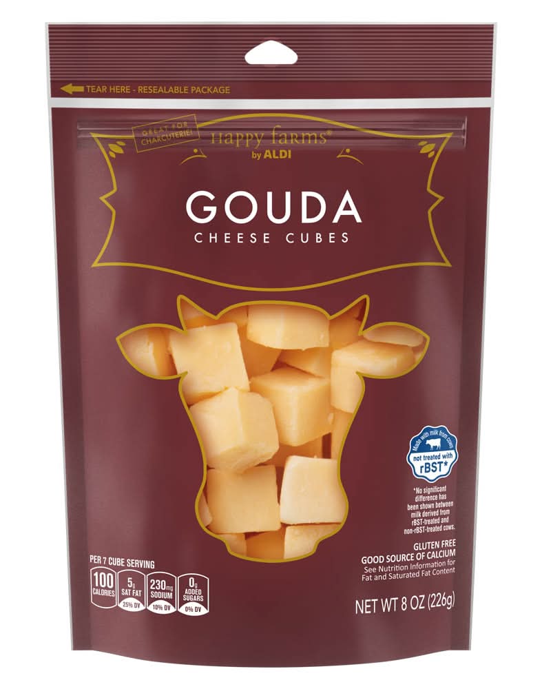 Happy Farms Gluten Free Gouda Cheese Cubes (8 oz)