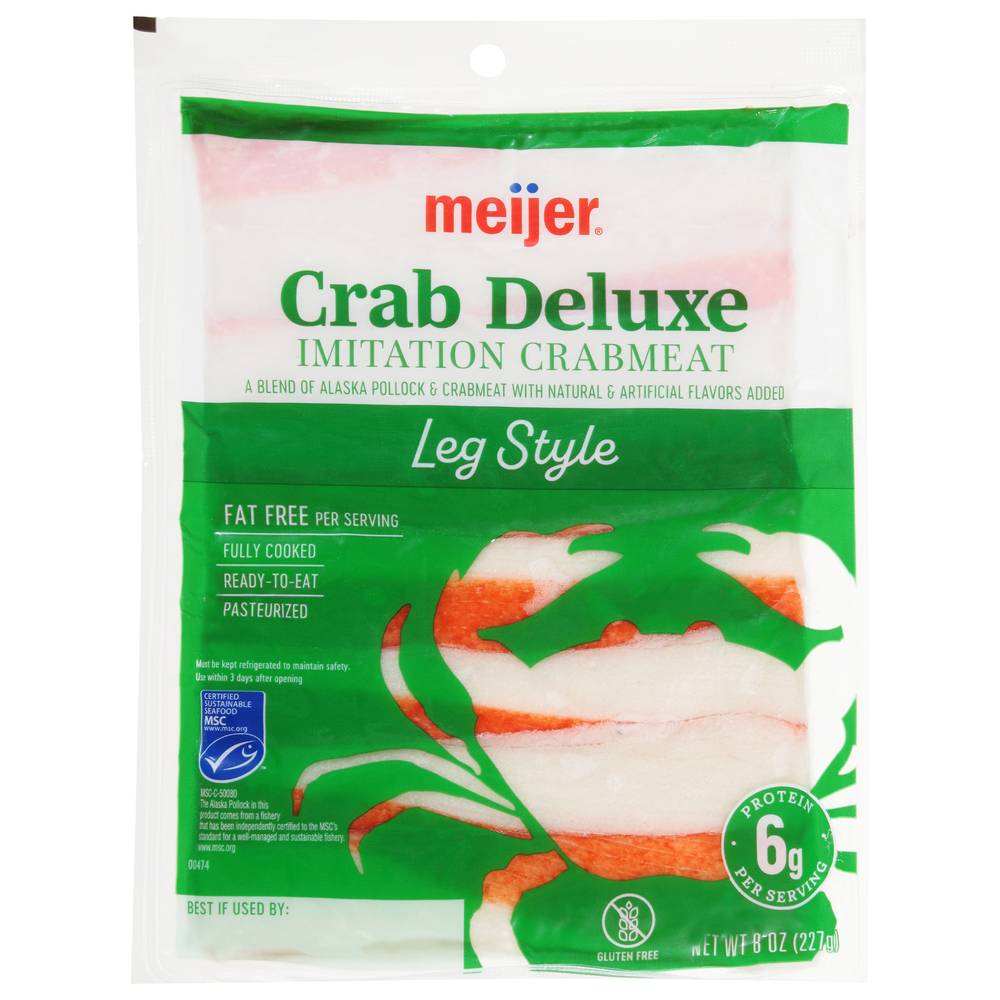 Meijer Crab Deluxe Imitation Crabmeat Leg Style (8 oz)