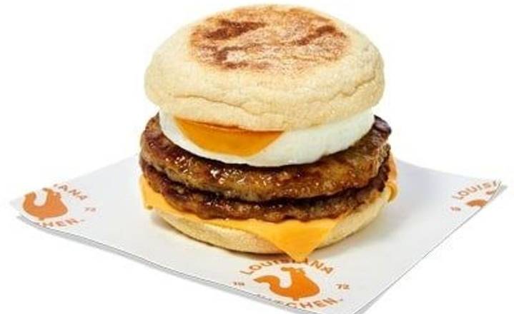 Double Sausage, Egg and Cheese Muffin