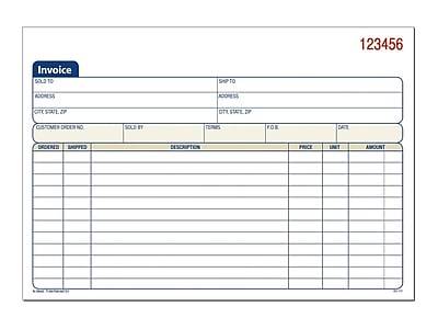 Adams 3 Part Carbonless 50 Sets Invoices