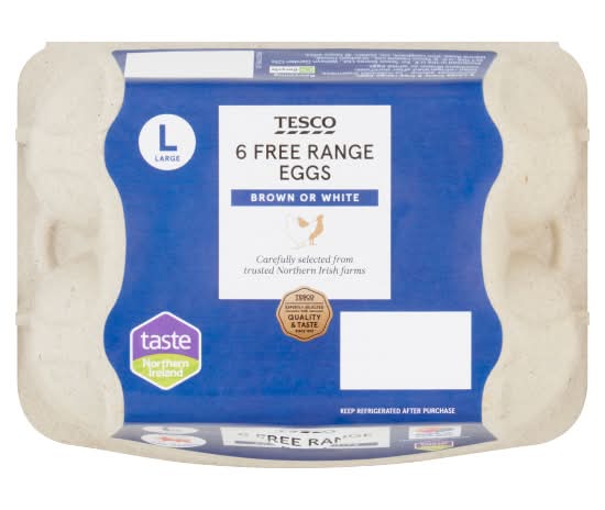 Tesco L, Free Range Eggs (6 pack)