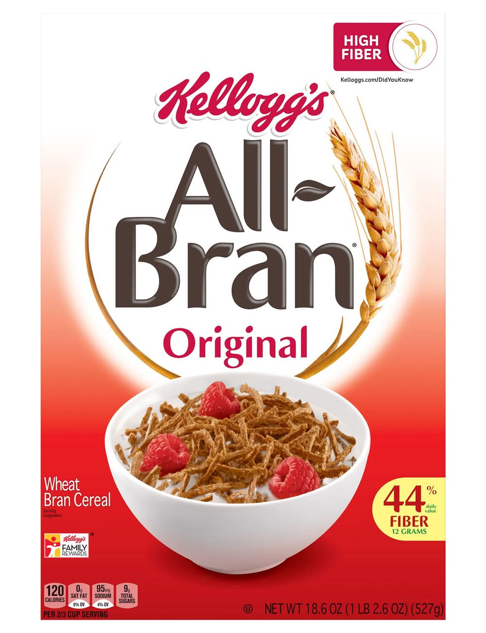 All-Bran Original Wheat Bran Cereal (18.6 oz)
