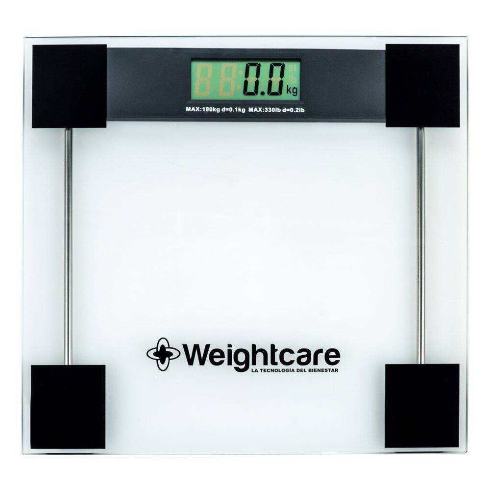 Weightcare báscula electrónica de cristal de alta resistencia (1 pieza)