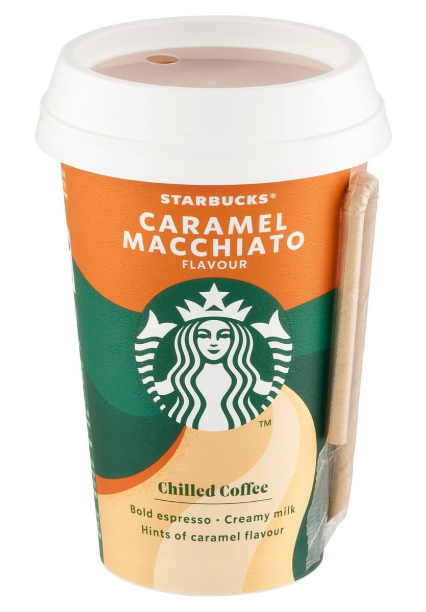 Starbucks Caramel Macchiato Flavour Chilled Coffee 220 ml