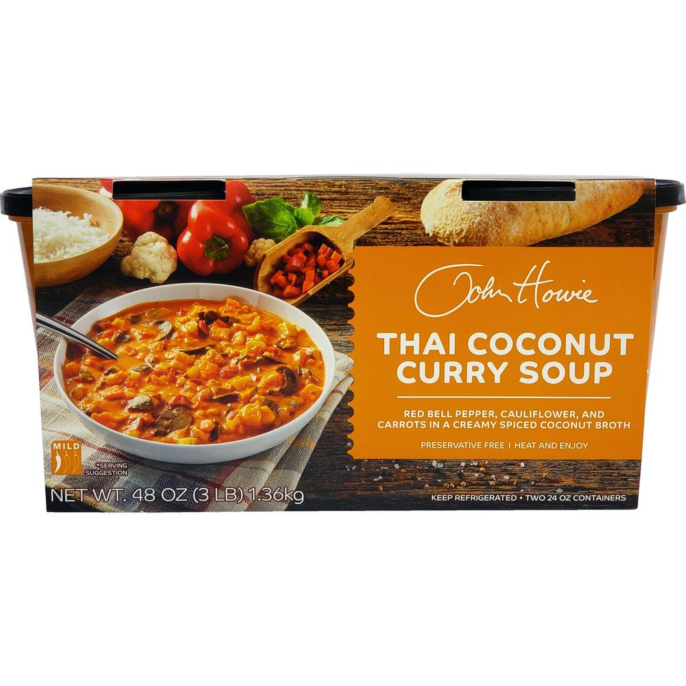 John Howie Thai Coconut Curry Soup, 24 oz, 2-count