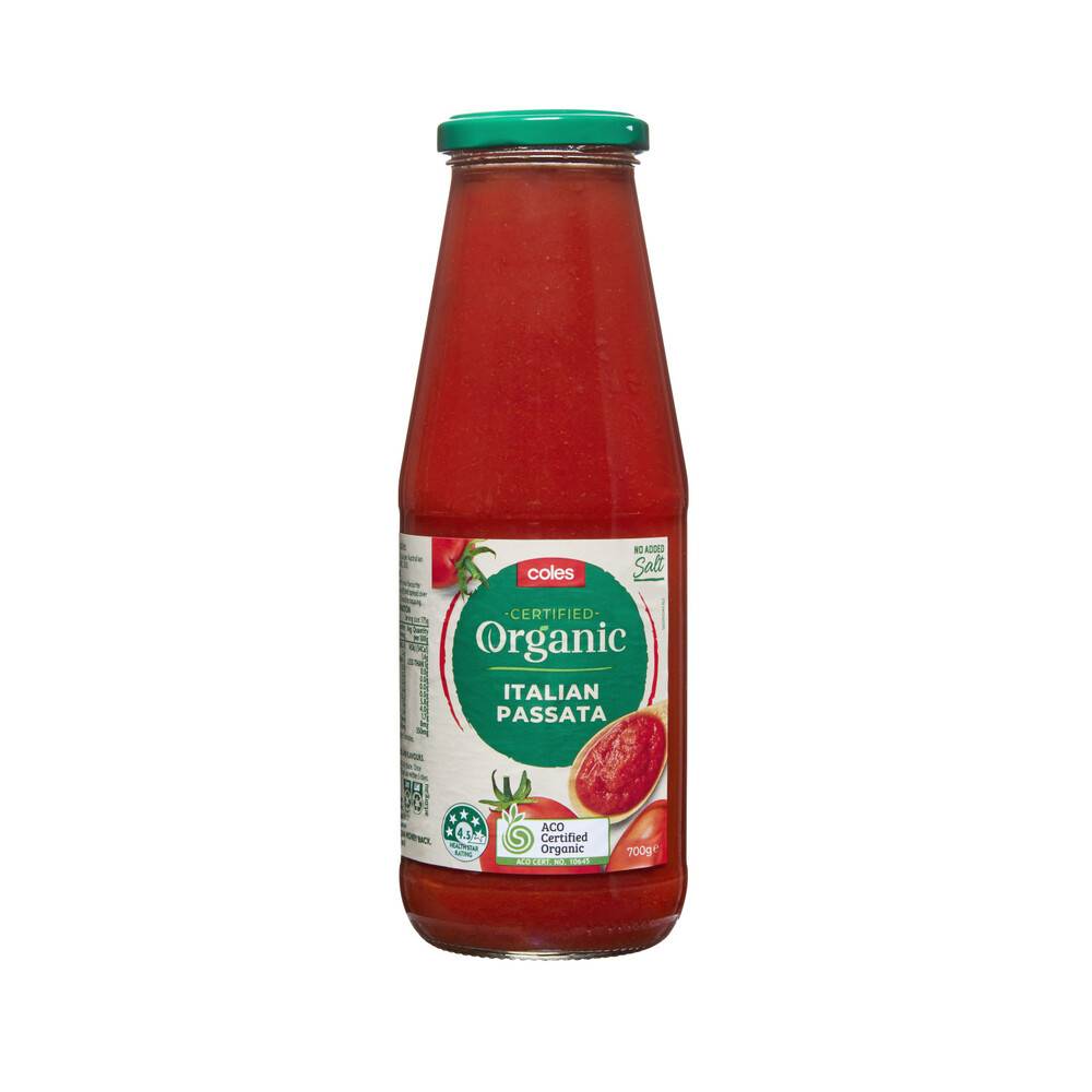 Coles Organic Tomato Passata 700g