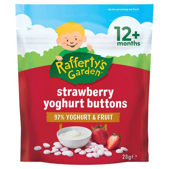 Rafferty's Garden Strawberry Yoghurt Buttons Baby Food Snacks 12+ Months 28g