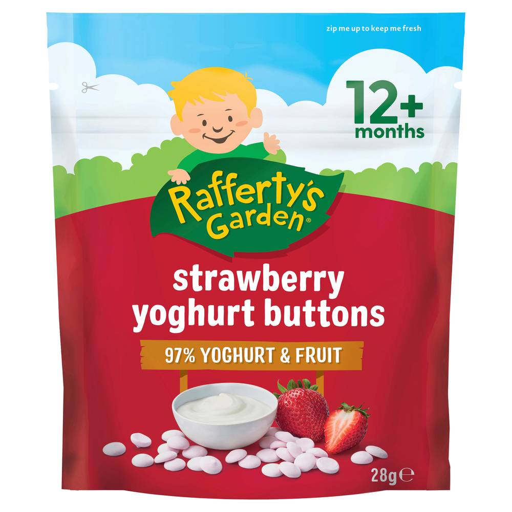 Rafferty's Garden Yoghurt Buttons Baby Food 12+ Months, Strawberry (28g)