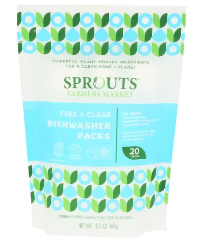 Sprouts Free And Clear Dishwasher Packs