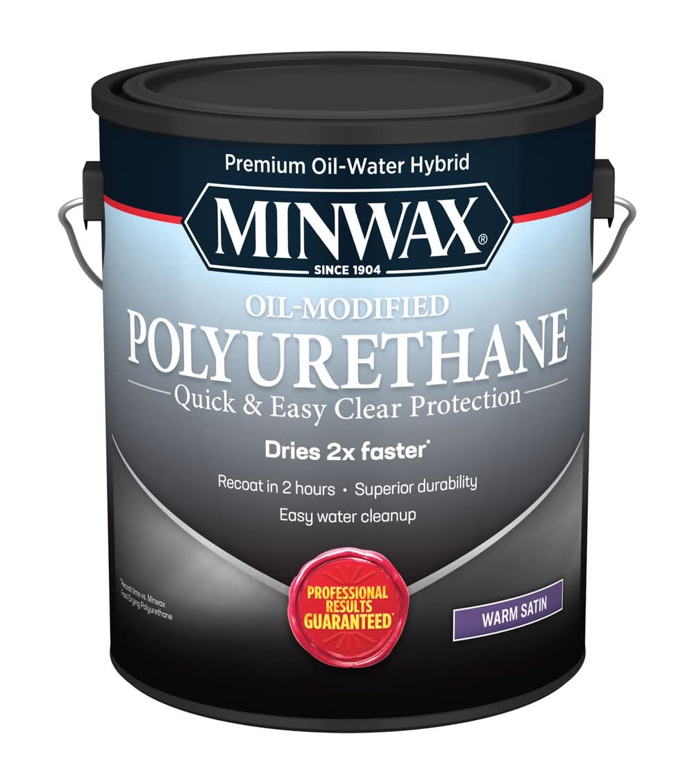Minwax Oil-Modified Satin Clear Water-Based Polyurethane 1 Gal