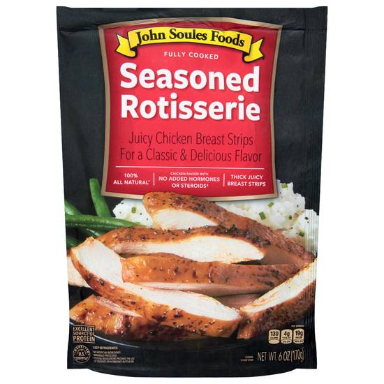 John Soules Foods Rotisserie Seasoned Chicken Breast Strips (6 oz)