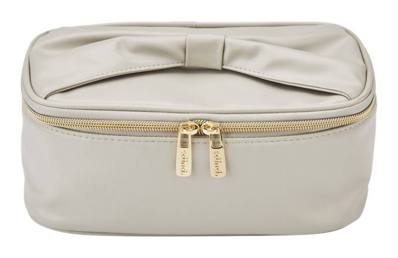Scunci Cosmetic Case With Bow Grey