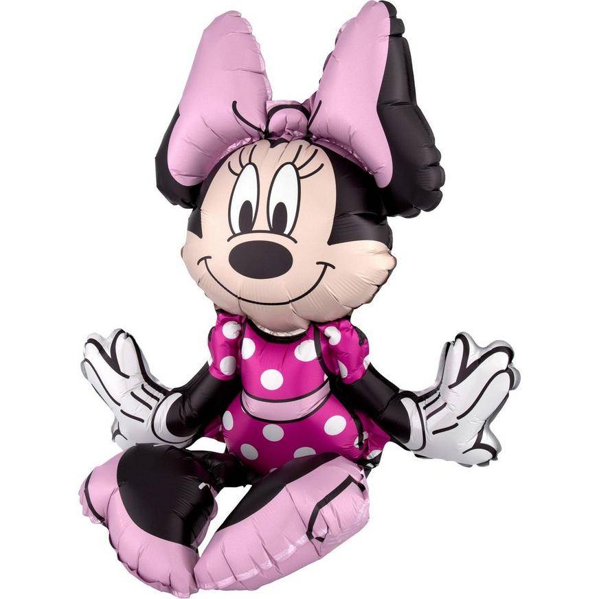 Uninflated Air-Filled Sitting Minnie Mouse Balloon, 21in