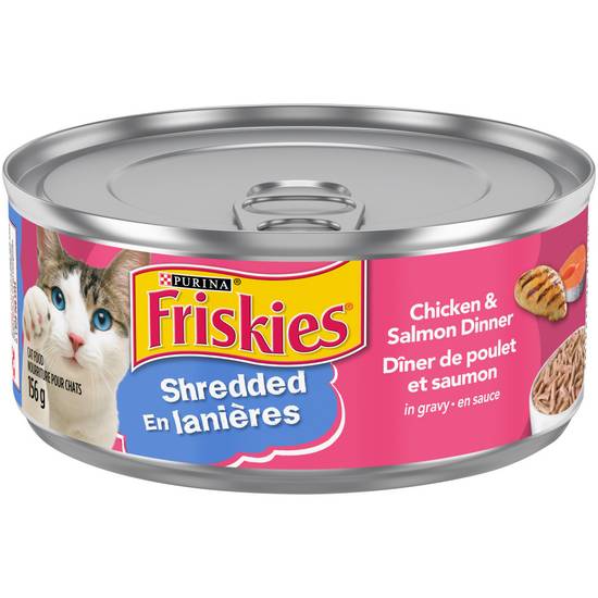 Purina Friskies Shredded Chicken & Salmon Dinner Cat Food (156 g)