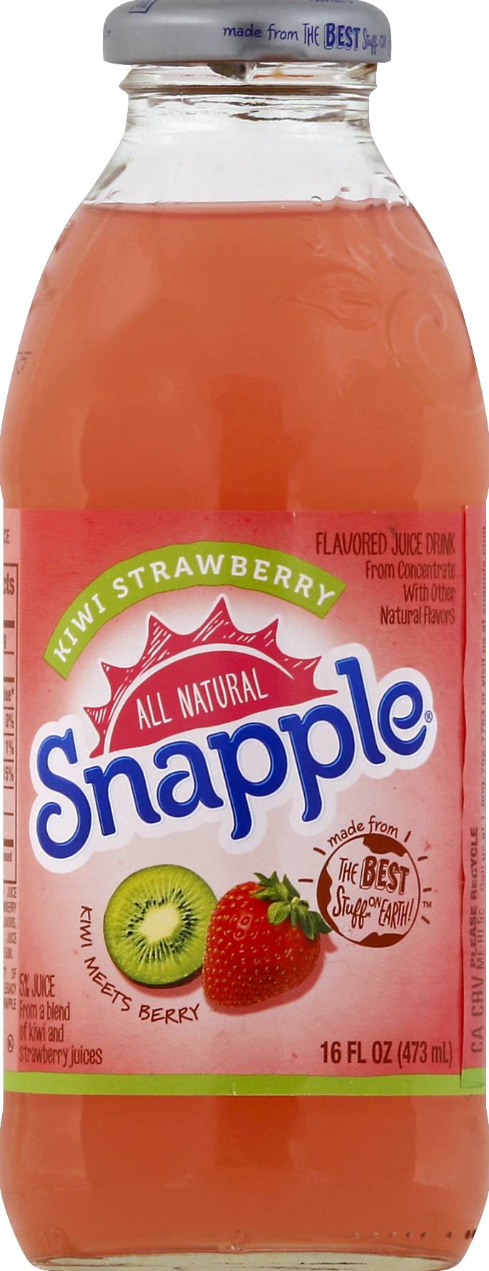 Snapple Juice Drink, Strawberry -Kiwi (16 fl oz)