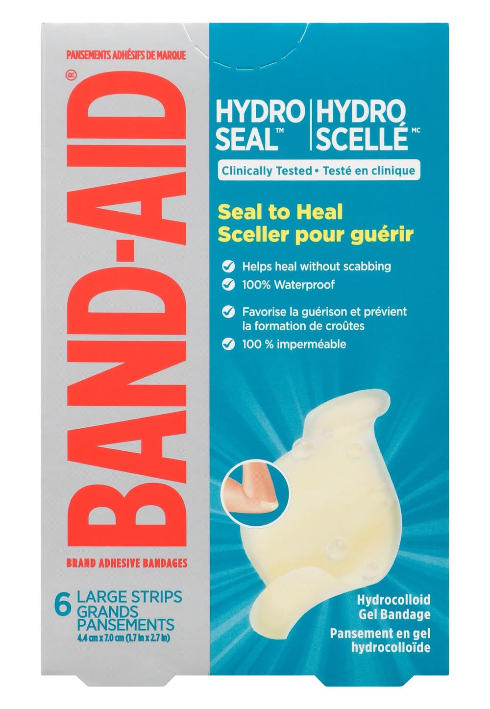 Band-Aid Hydro Seal Adhesive Bandages, L (6 ct)