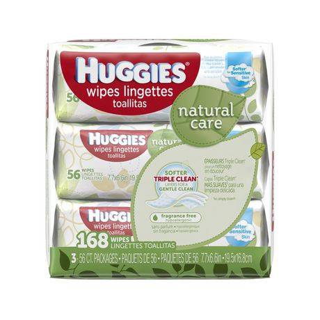 Huggies Natural Care Baby Wipes (3 pack)