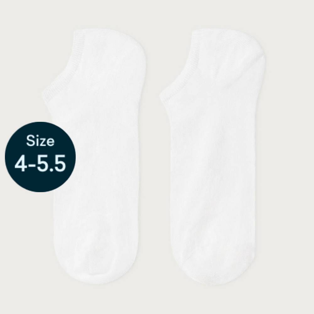 Calzedonia Unisex Cotton Pop Socks White UK Size 4-5.5