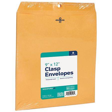 Wexford Brown Kraft Clasp Envelopes (9 in x 12 in) (8 ct)