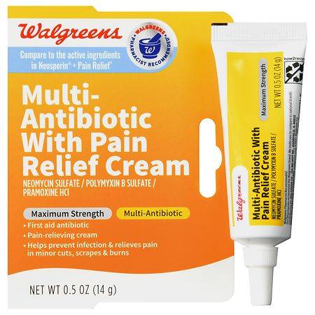 Walgreens Multi-Antibiotic Cream With Pain Relief