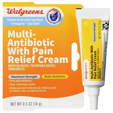 Walgreens Multi-Antibiotic Cream With Pain Relief (0.5 oz)