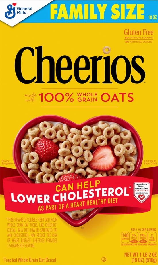 Cheerios Family Size Toasted Whole Grain Oats Cereal
