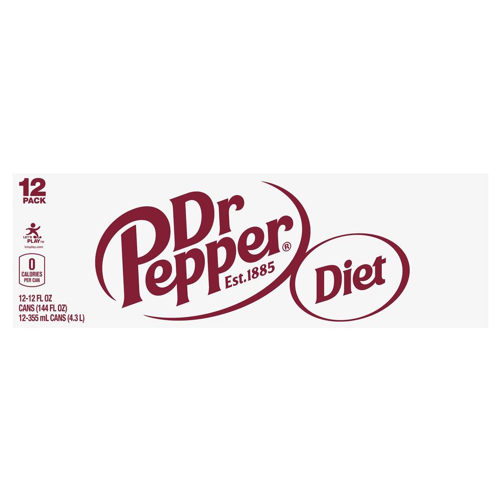 Dr Pepper Diet Soda (12 pack, 12 fl oz)