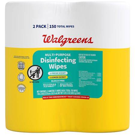 Walgreens Disinfectant Wipes (2 ct)