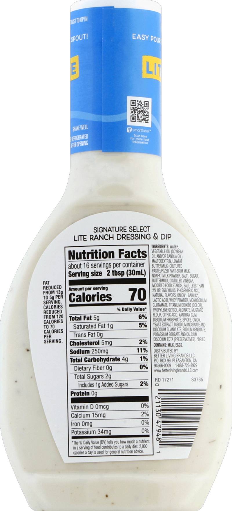 Signature Select Salad Dressing Ranch Lite - Delivery in Under an Hour ...