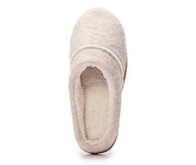 DF by Dearfoams Oatmeal Felted Clog Slipper, XL (11-12), Tan