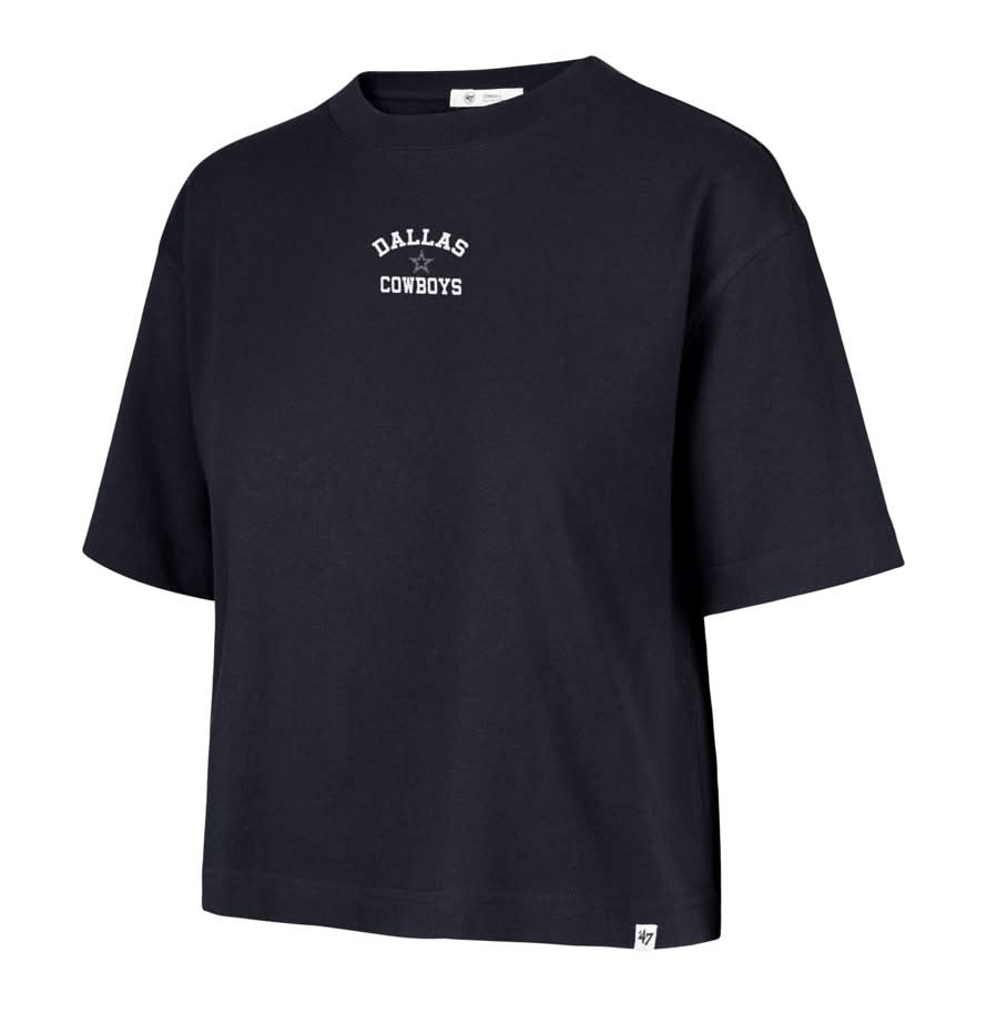 ’47 Dallas Cowboys Women’s Spirited Arch Reed City T‑shirt, Navy, Large