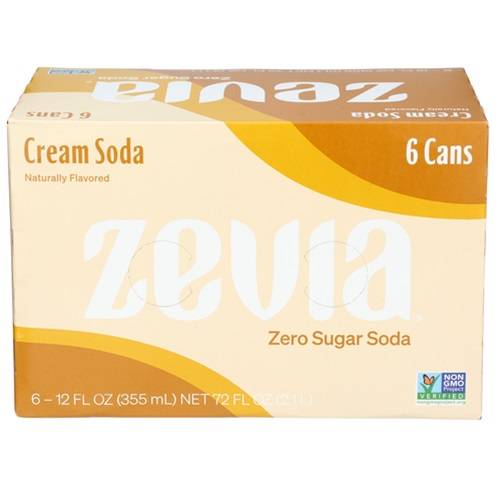 Zevia Cream Soda 6 Pack