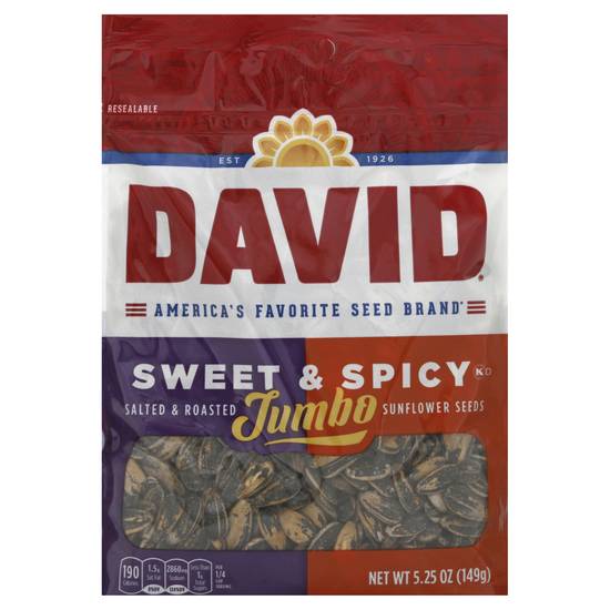 David Sweet & Spicy Jumbo Sunflower Seeds (5.2 oz)