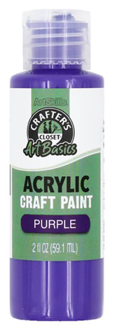 Crafter's Closet Artbasics Acrylic Matte Craft Paint, Purple (2 fl oz)