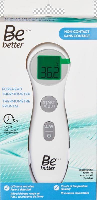 Be Better Non Contact Forehead Thermometer (1 unit)