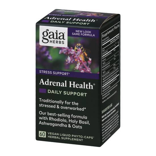 Gaia Herbs Adrenal Health Vegan Herbal Supplements(60 Ct)