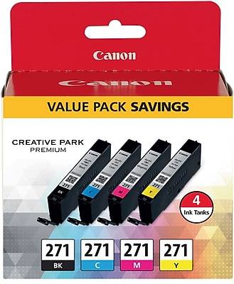 Canon Printer Trays Cartridges Black Cyan Magenta Yellow Ink Tanks