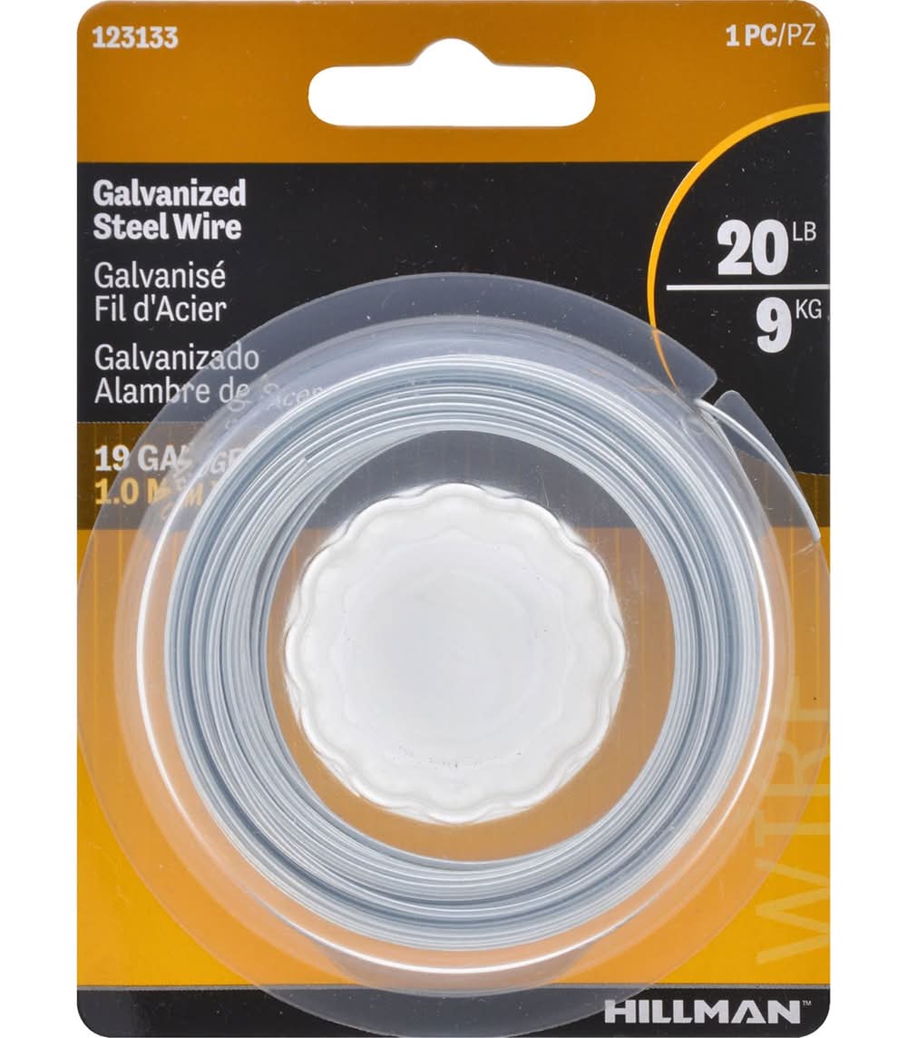 Hillman 50 Ft. L Galvanized Steel 19 Ga. Wire