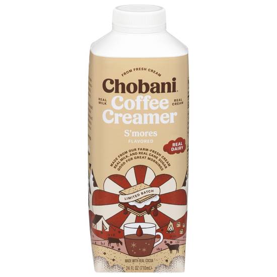 Chobani White Chocolate Raspberry Peppermint Mocha Flavored Coffee Creamer