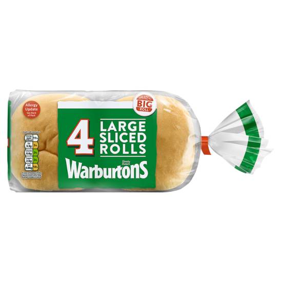 Warburtons 4 Large Sandwich Rolls