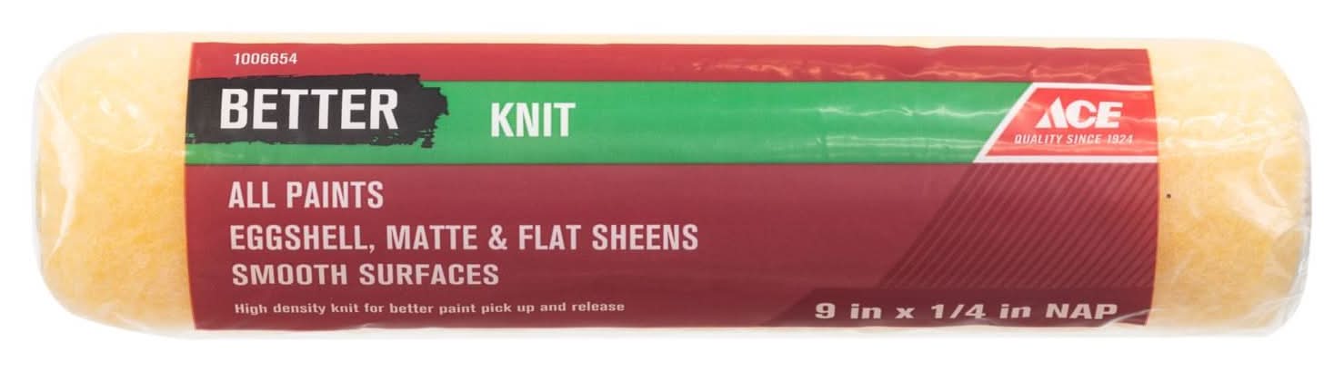 ACE Better Knit 9 In. W X 1/4 In. Paint Roller Cover 1 Pk