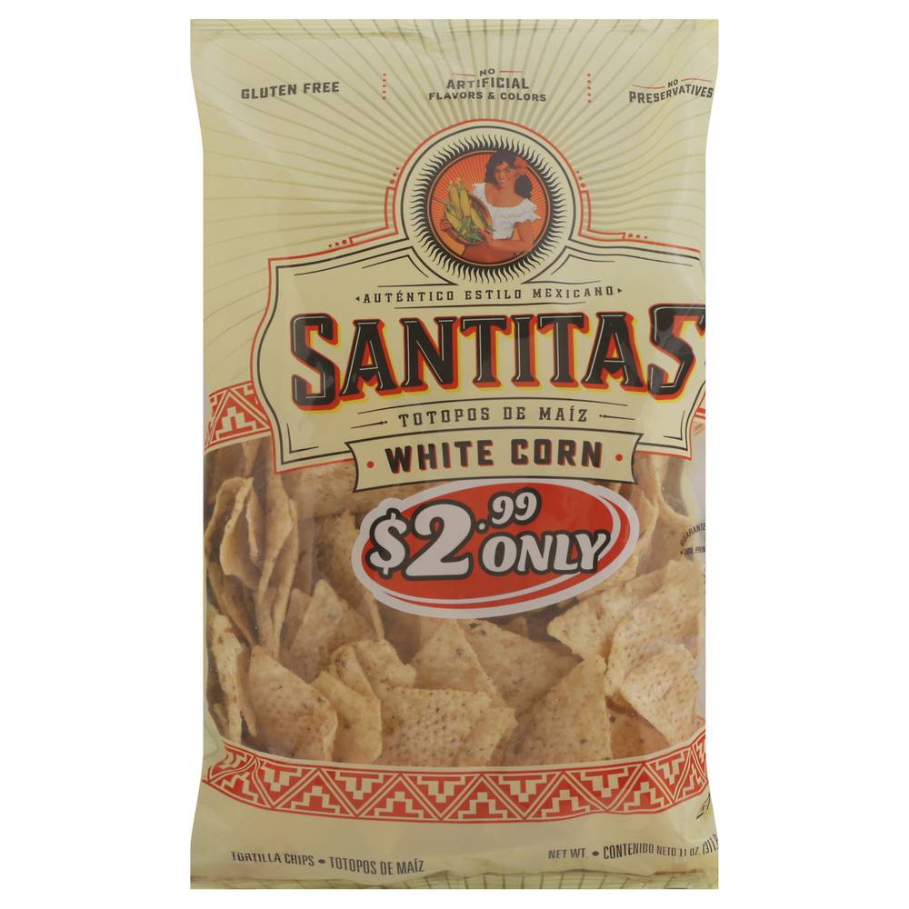 Santitas Tortilla Chips, White Corn (11 oz)