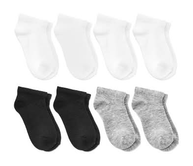 Dealworthy Kid's Ankle Socks, 2T-3T, Assorted (8 ct)