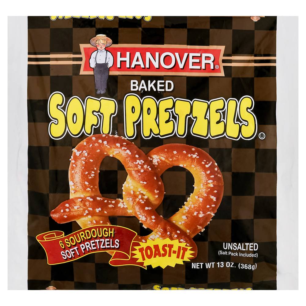 Hanover Unsalted Baked Soft Pretzels