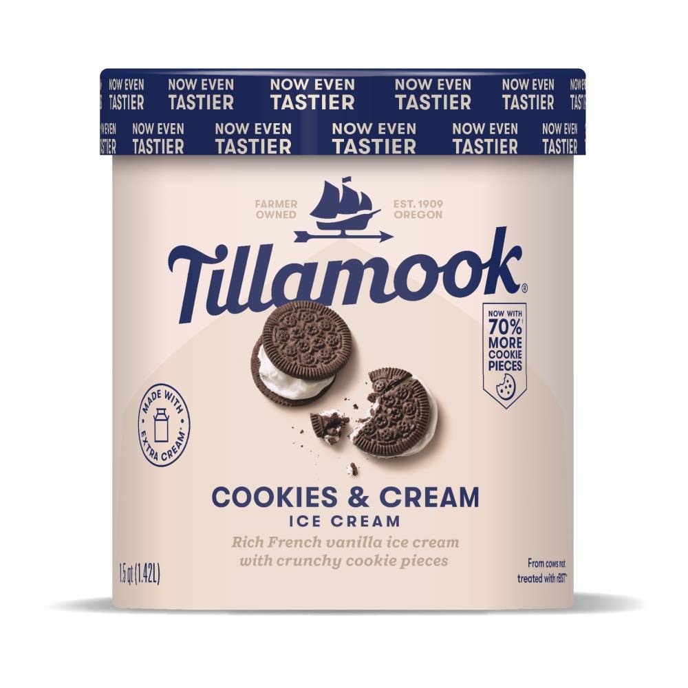 Tillamook Ice Cream, Cookies-Cream (1.42 L)