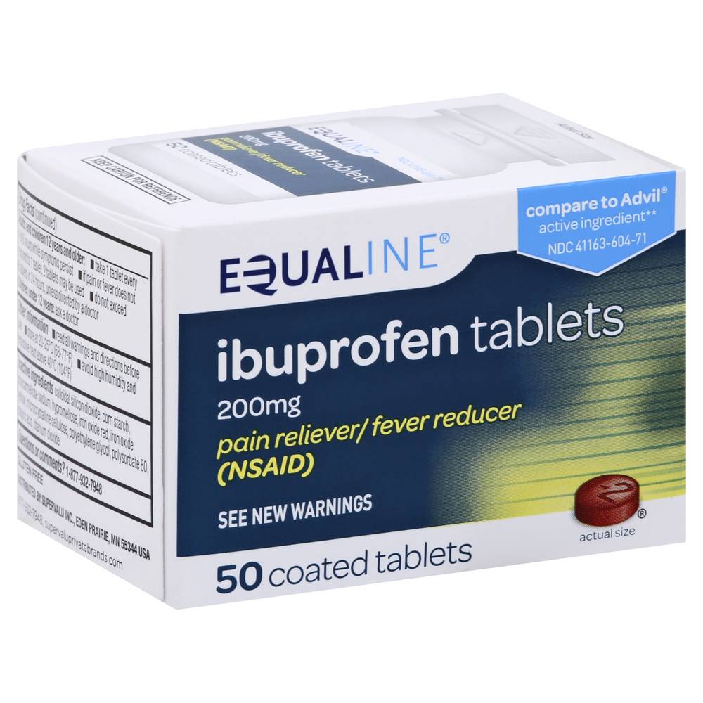 Equaline Ibuprofen 200 mg Coated Tablets (50 ct)